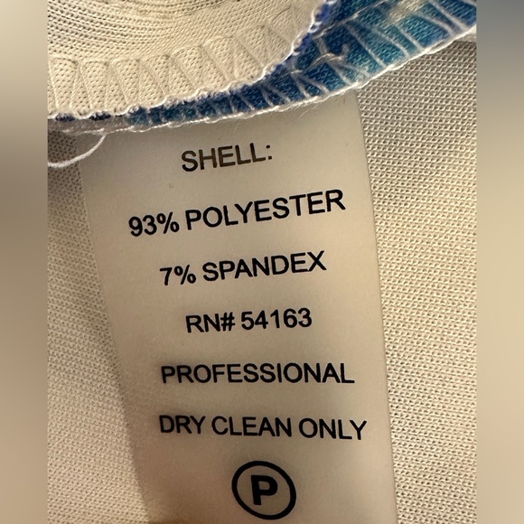 Calvin Klein | Women’s Blue White Sleeveless Zip Closure Sheath Dress, Size 12 - Picture 15 of 15